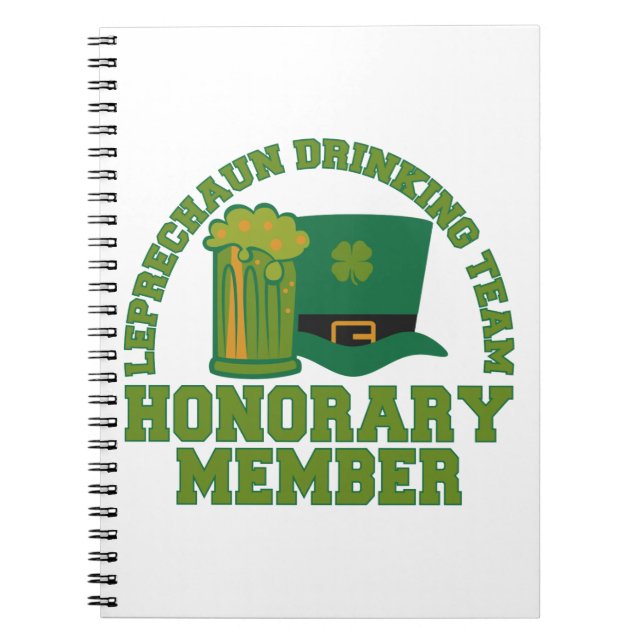 Leprechaun Drink Team Custom-Notebook Notizblock (Vorderseite)