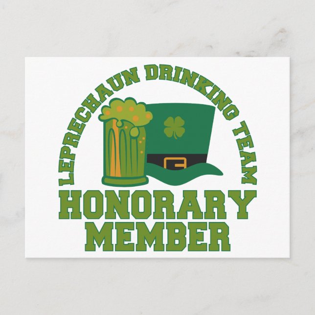 Leprechaun Drink Team-Postkarte Postkarte (Vorderseite)