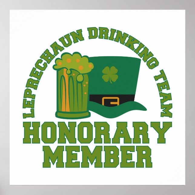 Leprechaun Drink Team Zollposter Poster (Vorne)