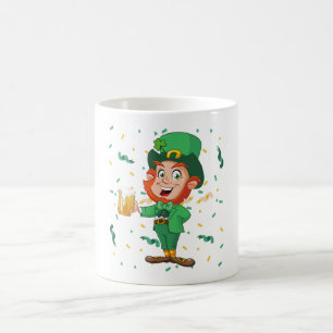 Leprechaun Drinking Beer St. Patrick's Day Kaffeetasse