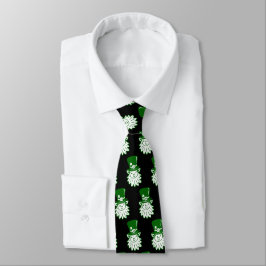 Leprechaun Face Pattern Neck Tie Krawatte