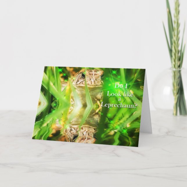 Leprechaun Frog - St. Patrick's Day Card Karte (Vorderseite)