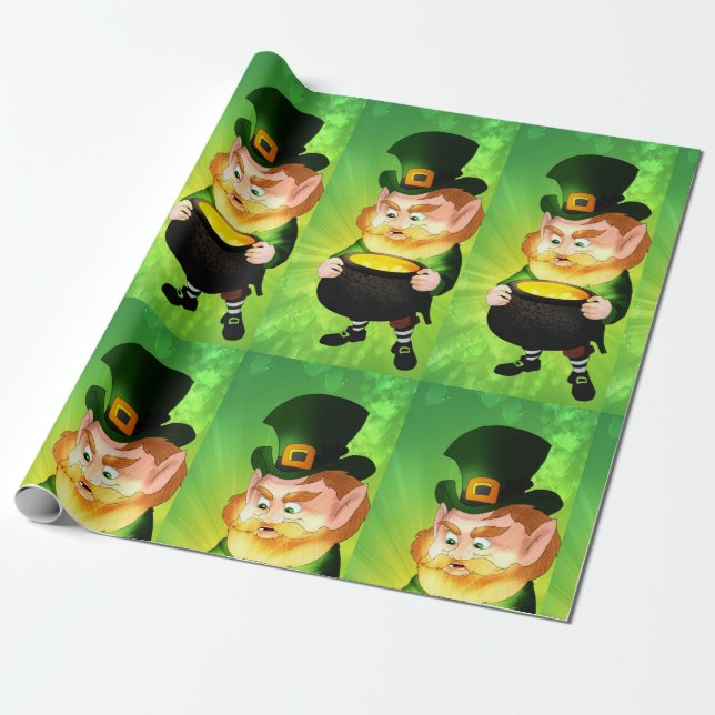 Leprechaun Geschenkpapier (Ungerollt)