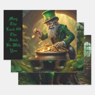 Leprechaun Geschenkpapier Set