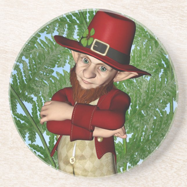 Leprechaun Getränkeuntersetzer (Vorne)