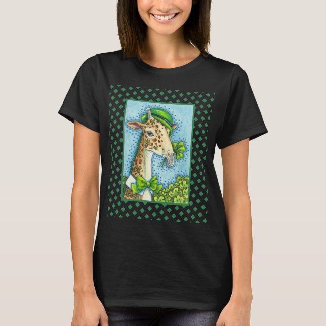 LEPRECHAUN GIRAFFE FARBEN ST. PATRICK'S DAY NIEDLI T-Shirt (Vorderseite)