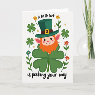 Leprechaun-Glück Falsche Goldfolienkarte Karte