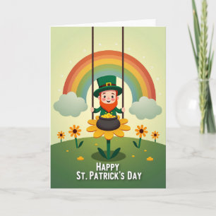 Leprechaun-Glück-Vektor-Artkarte Karte
