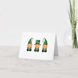 Leprechaun Gnome Vierblattklee Karte
