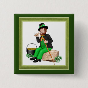 Leprechaun Gold Button