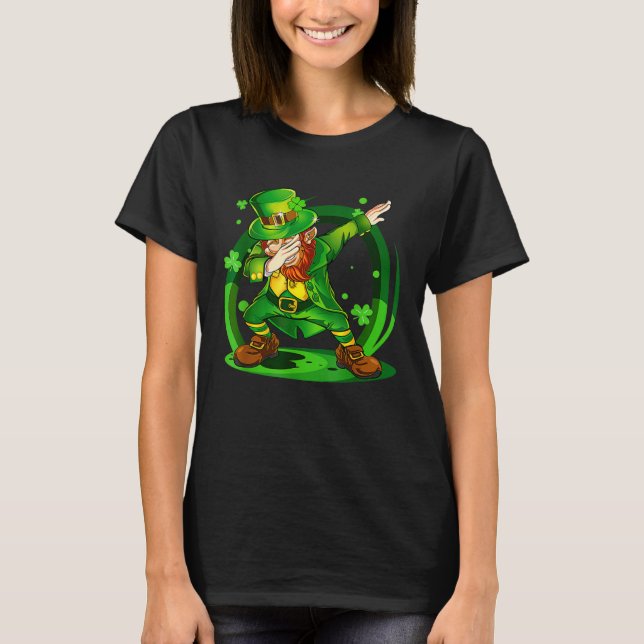 Leprechaun Griddy Dance & Giving Money St Patricks T-Shirt (Vorderseite)