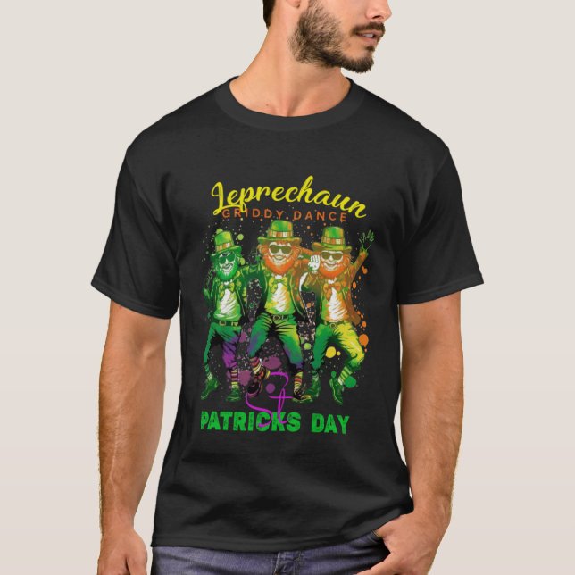 Leprechaun Griddy Dance St Patricks Day 2023 Boys T-Shirt (Vorderseite)