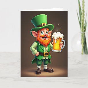 Leprechaun-Grünes-Tankard-Karte Karte