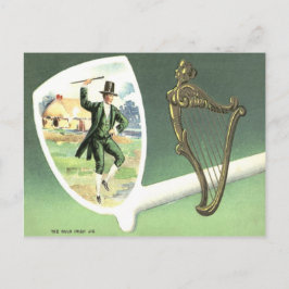 Leprechaun Harp von Erin Clay Pipe Jig Postkarte