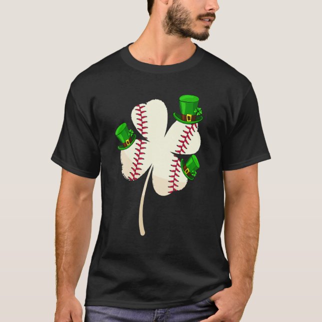 Leprechaun Hat Baseball Lover Lucky Shamrock St Pa T-Shirt (Vorderseite)