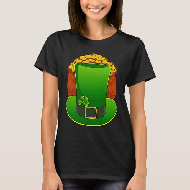 Leprechaun Hat Lucky St Patricks Day T-Shirt (Vorderseite)