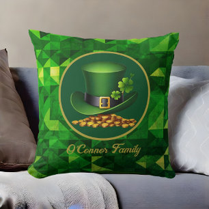 Leprechaun Hat of Gold Irish Throw Kissen
