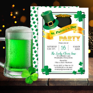 Leprechaun Hat Pot of Gold St Patrick's Day Party Einladung