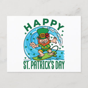 Leprechaun Hawaiian St Patricks Day Postkarte