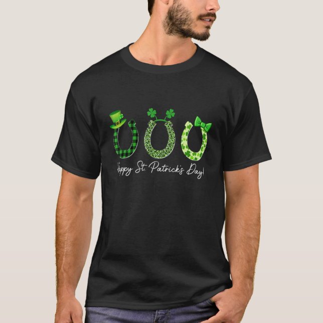 Leprechaun Horse Riding Animal Farmer St Patrick S T-Shirt (Vorderseite)