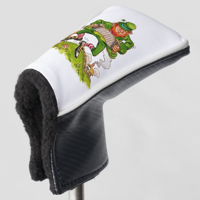 Leprechaun in Green, Happy Saint Patrick's Day Golf Headcover (3/4 Vorderseite)
