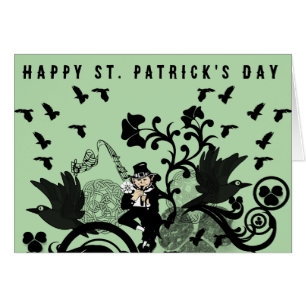 Leprechaun in Schwarz