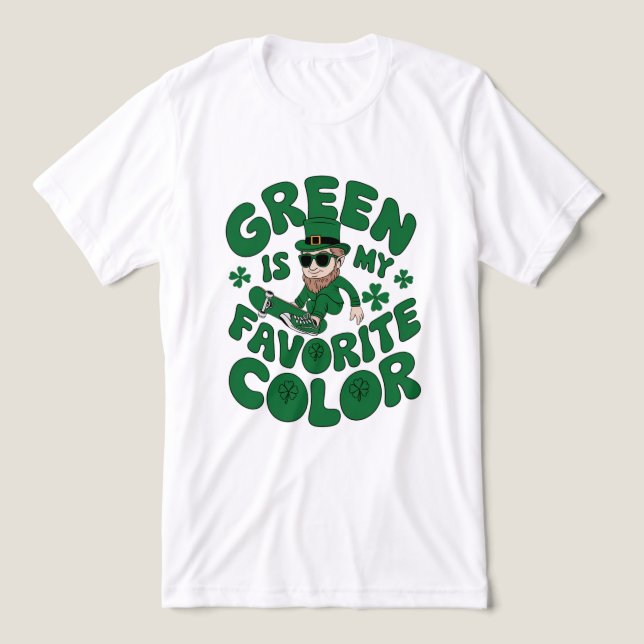 Leprechaun in Sneakers Tri-Blend Shirt (Design Vorderseite)