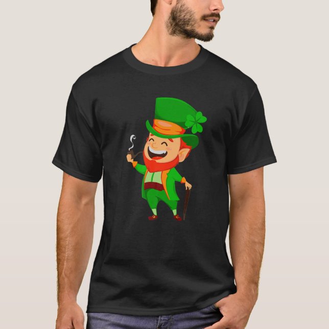 Leprechaun Irish Clover St Patrick's Day Green T-Shirt (Vorderseite)