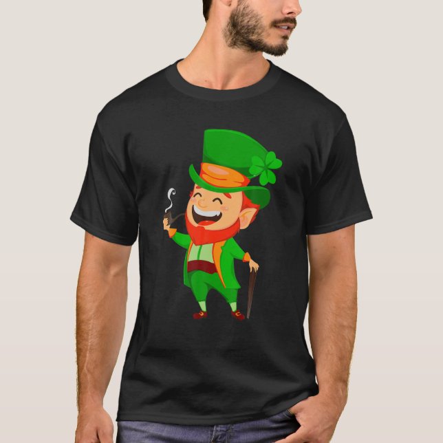 Leprechaun Irish Clover St Patrick's Day Green T-Shirt (Vorderseite)