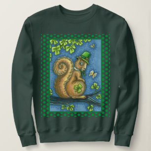 LEPRECHAUN IRISH SQUIRREL, ST. PATRICK'S DAY Lucky Sweatshirt