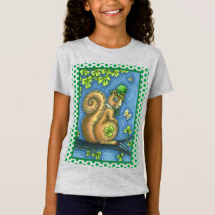 LEPRECHAUN IRISH SQUIRREL, ST. PATRICK'S DAY Lucky T-Shirt
