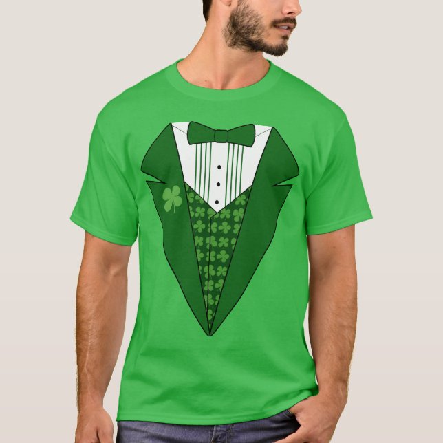 Leprechaun Irish Tuxedo T - Shirt St Patricks Day (Vorderseite)