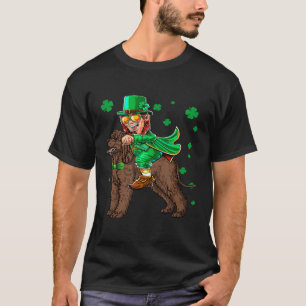 Leprechaun Irish Water Spaniel Kleeblatt St Patric T-Shirt