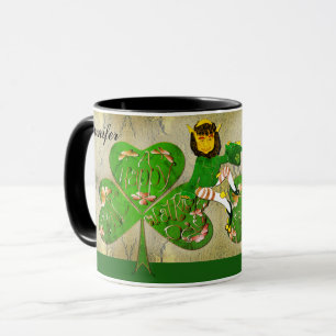 Leprechaun Kleeblatt "Happy St. Patrick's" Tasse