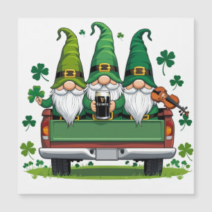 Leprechaun Kleeblatt irish music Magnetkarte