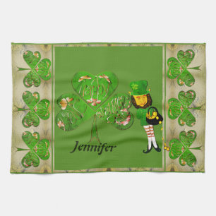 Leprechaun Kleeblatts werfen Blanket Geschirrtuch