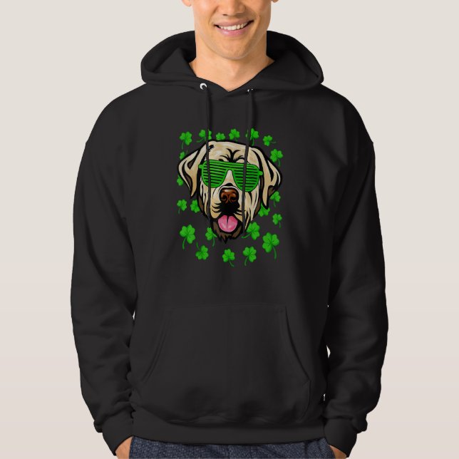 Leprechaun Labrador St Patrick's Day Dog Shamrock Hoodie (Vorderseite)