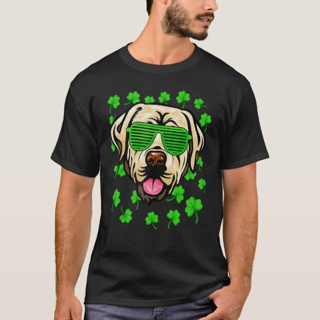 Leprechaun Labrador St Patrick's Day Dog Shamrock T-Shirt (Vorderseite)