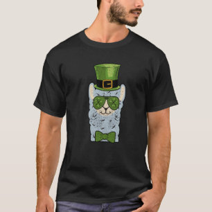 Leprechaun Lama Kopf Alpaka St Patricks Tag Anima T-Shirt
