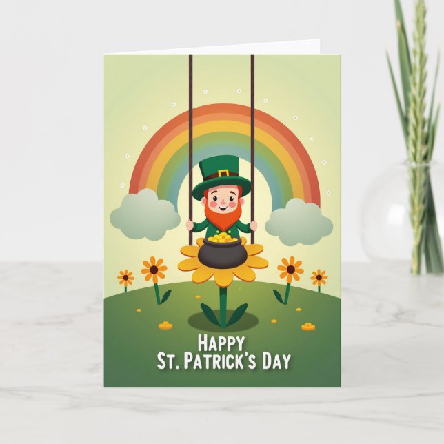 Leprechaun Luck Vector Art Card Karte (Vorderseite)