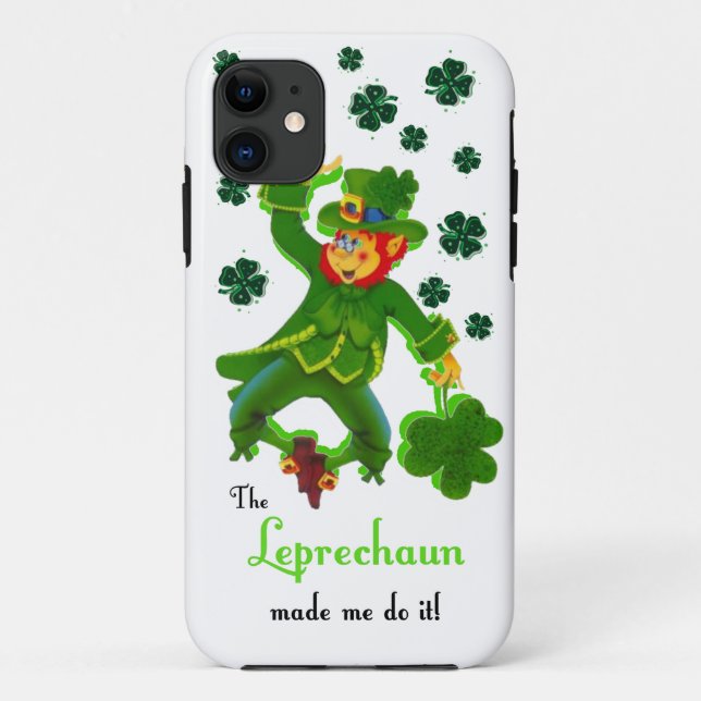 Leprechaun Made Me iPhone Case (Rückseite)