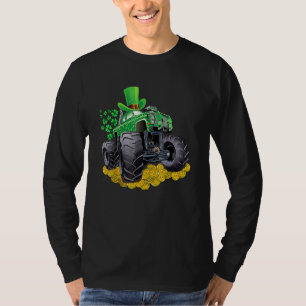Leprechaun Monster Truck Kleeblatt St Patrick Day  T-Shirt