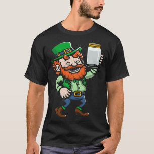 Leprechaun Moonshine Jar St Paddys Day Happy St Pa T-Shirt