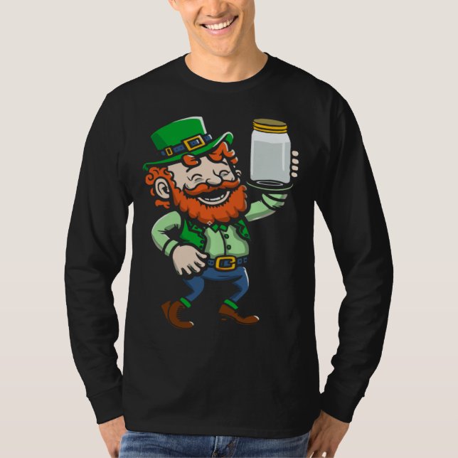 Leprechaun Moonshine Jar St Paddys Day Happy St Pa T-Shirt (Vorderseite)