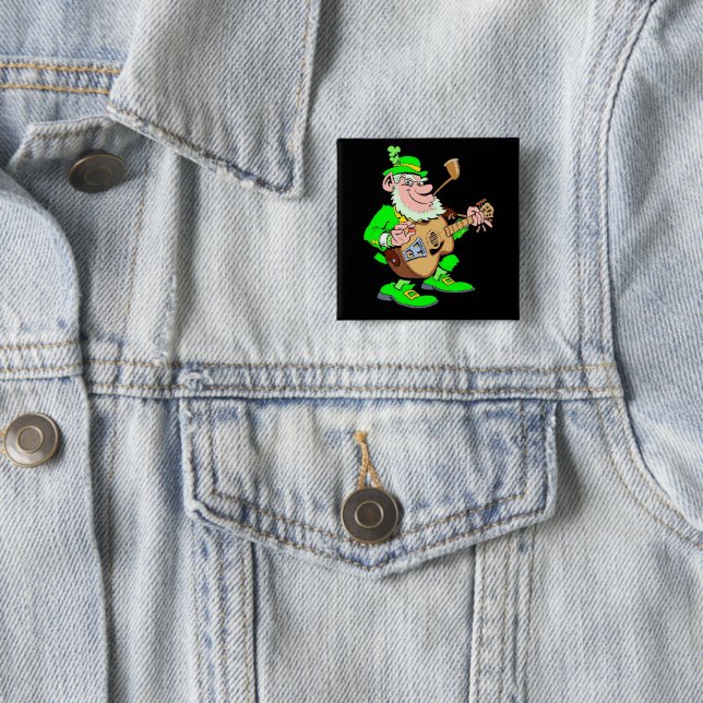 Leprechaun Musician Button (Beispiel)