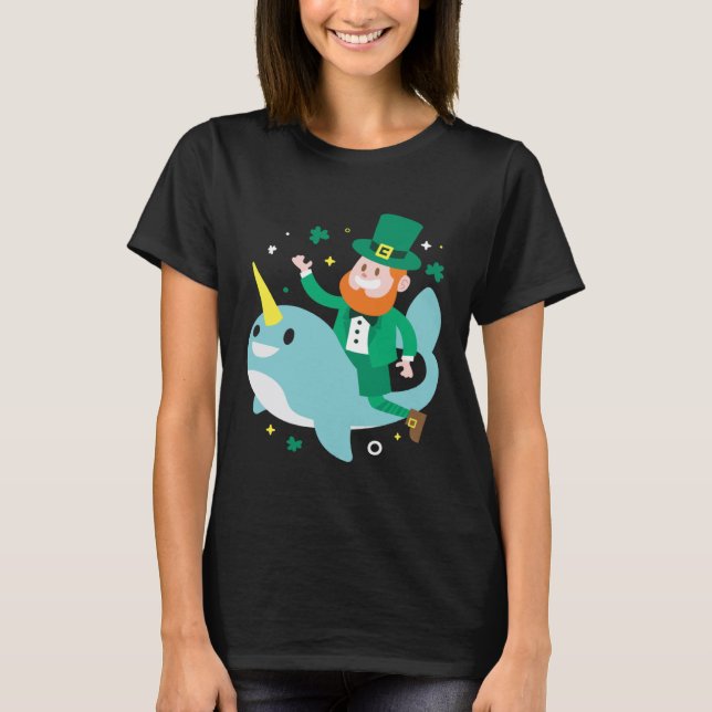 Leprechaun Narwhale  Cute St Patricks Day 2020 Boy T-Shirt (Vorderseite)