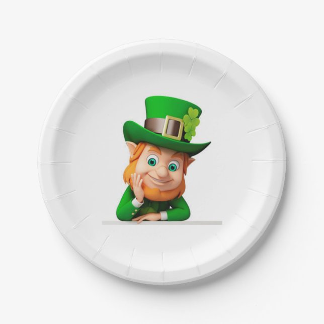 Leprechaun Pappteller (Vorderseite)