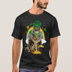 Leprechaun Perserkatze Kleeblatt C St. Patricks Ta T-Shirt
