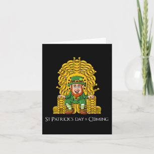 Leprechaun Pferdeschuh Throne St Patricks Day Boys Karte