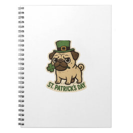 Leprechaun Pug St.Patrick's Tag Notizblock